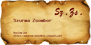 Szurma Zsombor névjegykártya