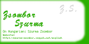 zsombor szurma business card